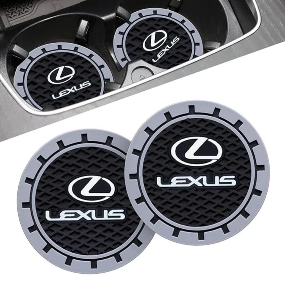 Lexus Black and Gray Cup Holder Coasters